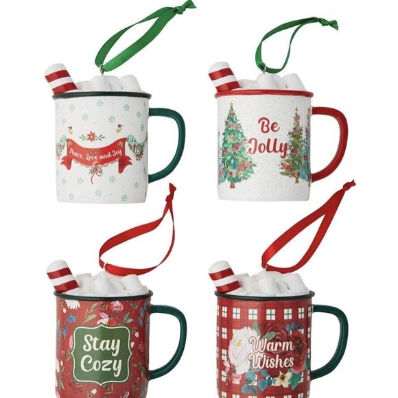 The Pioneer Woman Mug Christmas Ornament Bundle, 4 Count - Picture 2 of 5
